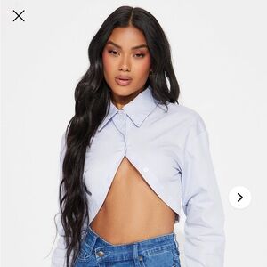 MWT Women’s FASHION NOVA Business as Usual Bolero Blouse LARGE